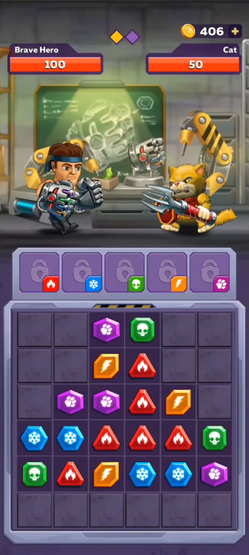 Télécharger Battle Lines: Puzzle Fighter pour Android gratuit.