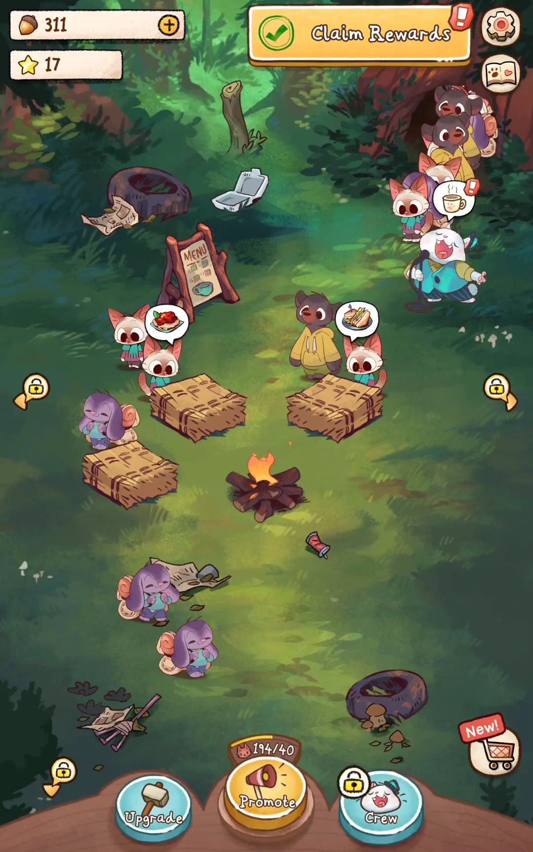 Télécharger Campfire Cat Cafe - Cute Game pour Android gratuit.