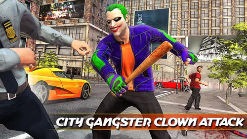 Télécharger City gangster clown attack 3D pour Android gratuit.