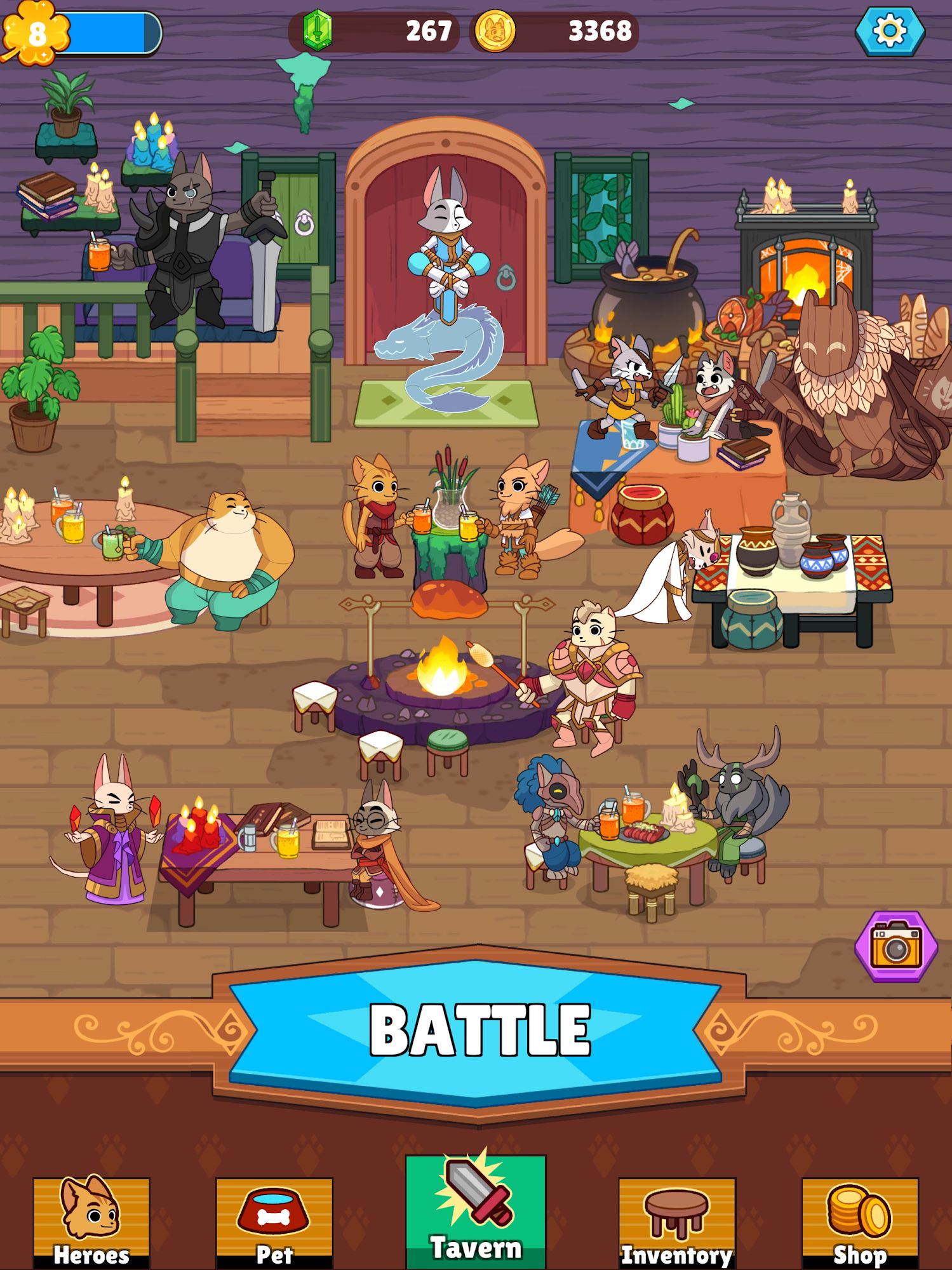 Télécharger Clicker Cats - RPG Idle Heroes pour Android gratuit.