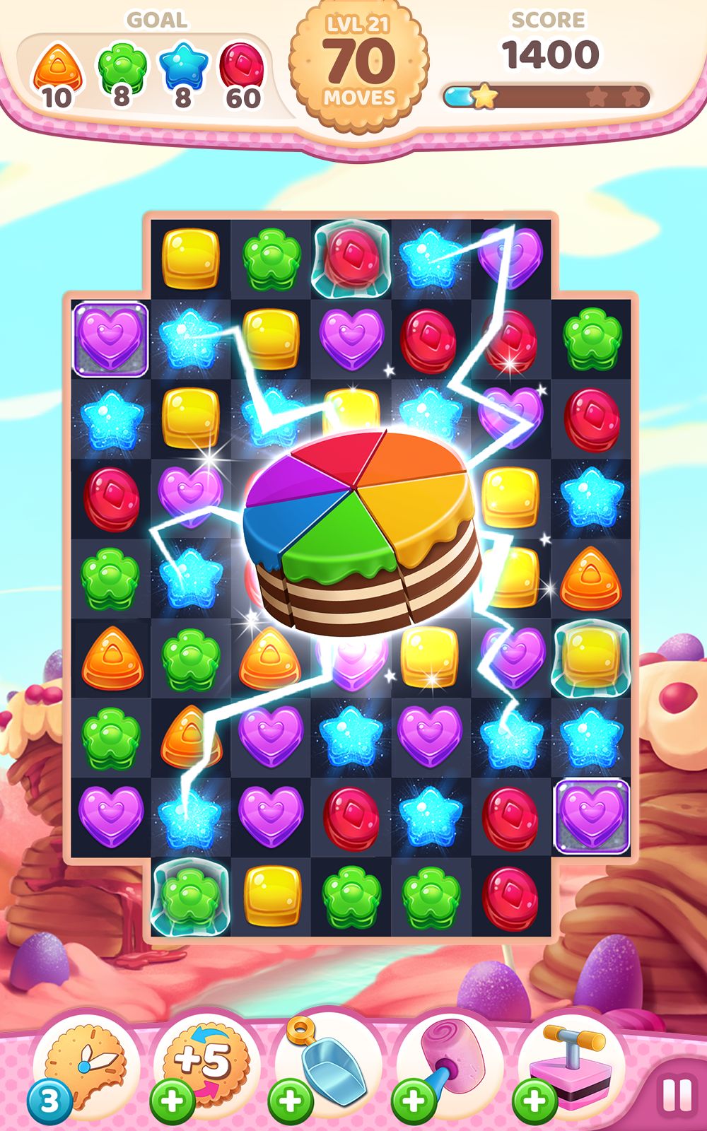 Télécharger Cookie Rush Match 3 pour Android gratuit.