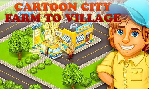 Ville de cartoon: Ferme dans un village