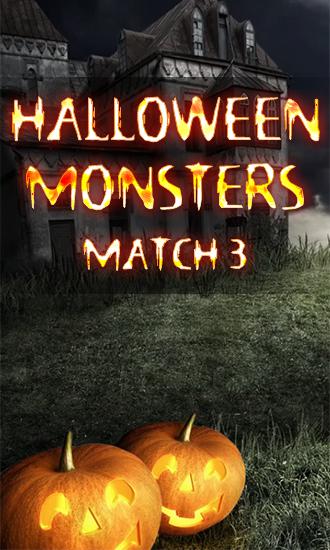 Monstres de Halloween: Trois en rangée