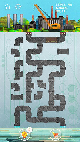 Pipes game: Free puzzle for adults and kids
