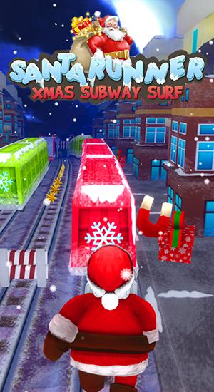 Santa le coureur: Surf de Noël dans le métro