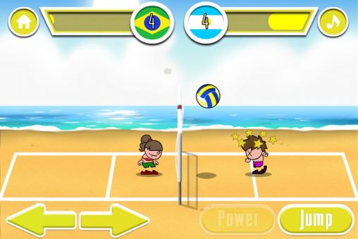 Maîtres d'un volley de plage