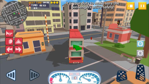 Simulateur du bus: Trajet par une ville 2016