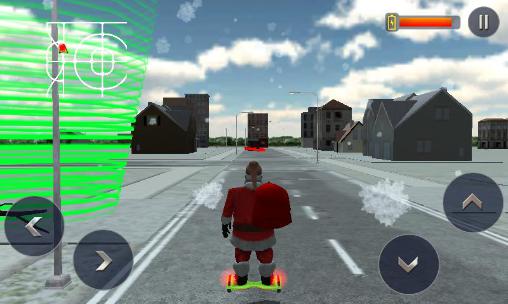 Coureur en hoverboard 3D: Noël de Santa