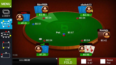 Club mobile de poker