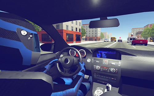 Coureur en voiture de police 3D