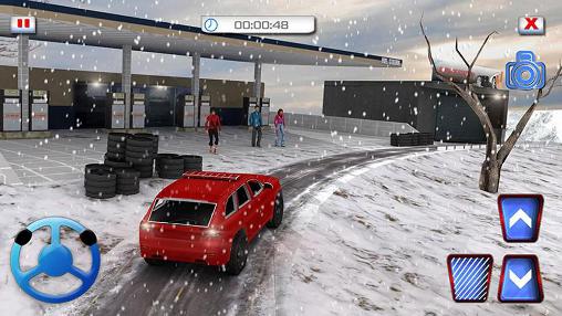 Colline de neige: 4x4 camion sur les routes défoncées 3D