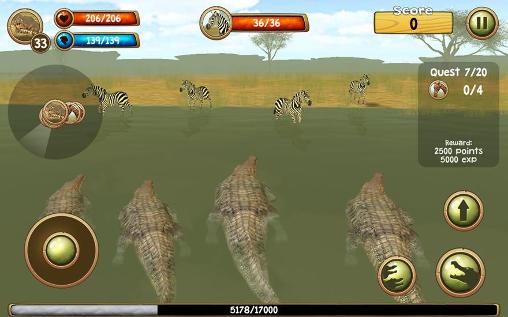 Simulateur d'un crocodile sauvage