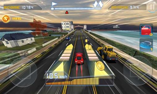 Courses de phone 3D: Rivaux d'auto: Courses réelles