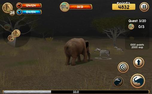 Simulateur de l'éléphant sauvage