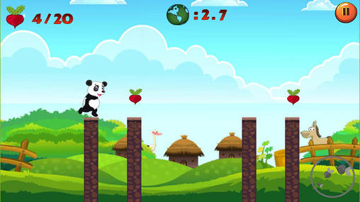 Course du panda à travers les jungles