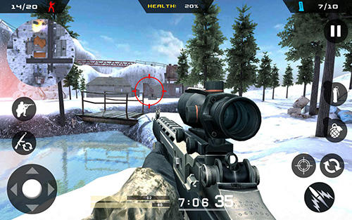 Winter mountain sniper: Modern shooter combat