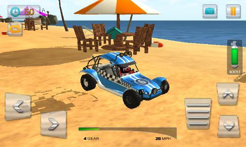 Trucs en buggy 3D: Manie de plage