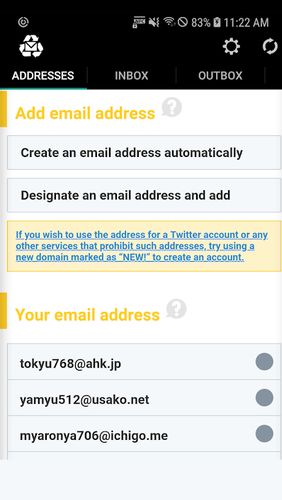 Instant email address - Email multi-fonctionnel 