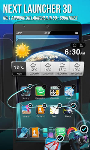Télécharger l'app Next launcher 3D gratuit pour les portables et les tablettes Android 3.0.