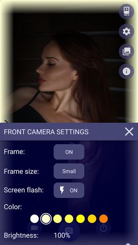 Caméra selfie de nuit 