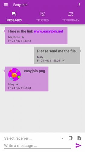 EasyJoin "Essential" - Trasfert des fichiers via WiFi 