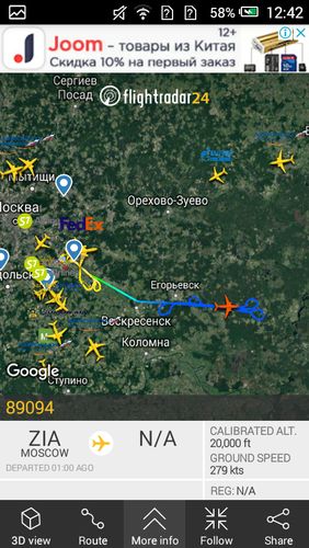 Flightradar24 - Trafic aérien de par le monde 