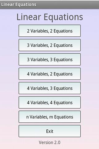 Systèmes des équations linéaires