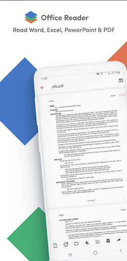 Télécharger l'app Office Reader - Word, Excel, PowerPoint & PDF gratuit pour les portables et les tablettes Android.