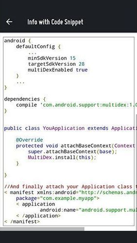 Paramètres et réglages des fragments du code: Android et iOS