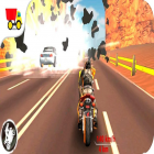 Avec le jeu Les Zombies Attaquent pour Android téléchargez gratuitement Super 3D Highway Bike Stunt: Motorbike Racing Game sur le portable ou la tablette.