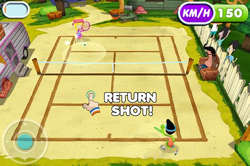 Tennis avec les personnages Nickelodeon