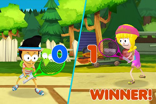 Tennis avec les personnages Nickelodeon