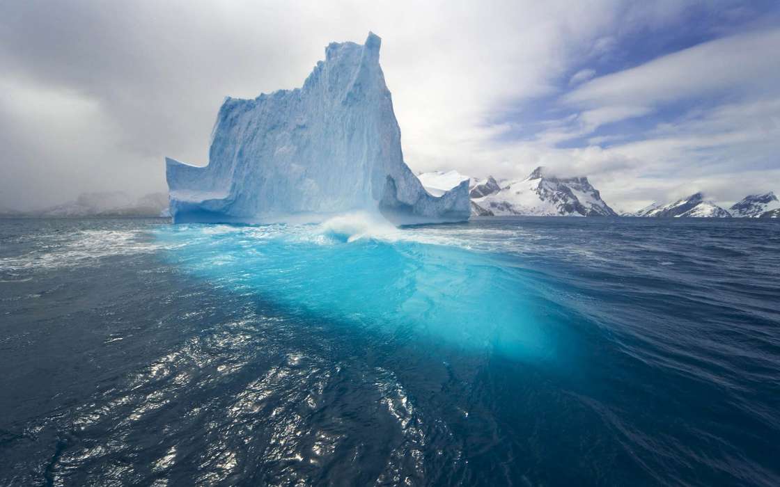 Icebergs,Mer,Paysage