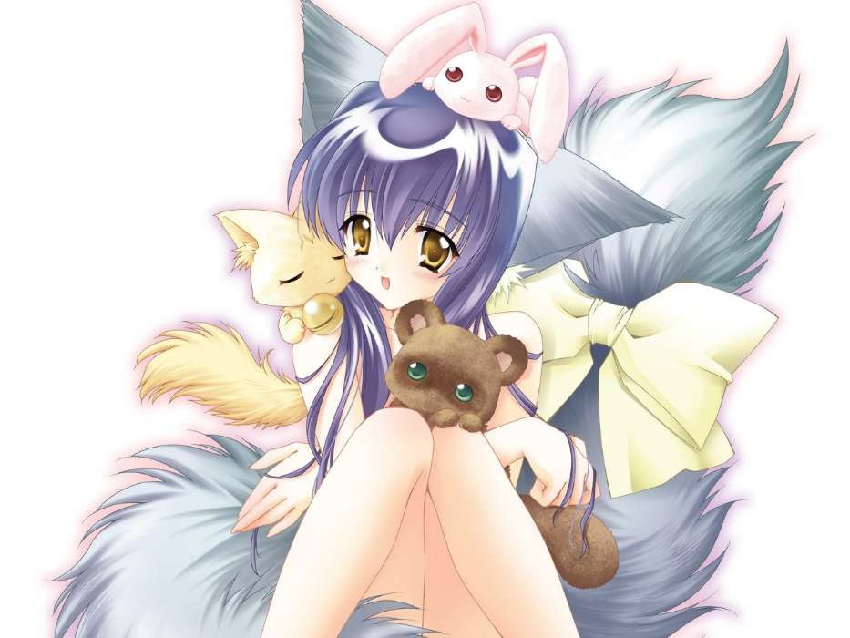 Anime,Animaux,Filles