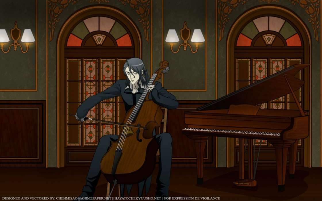 Anime,Hommes,Piano