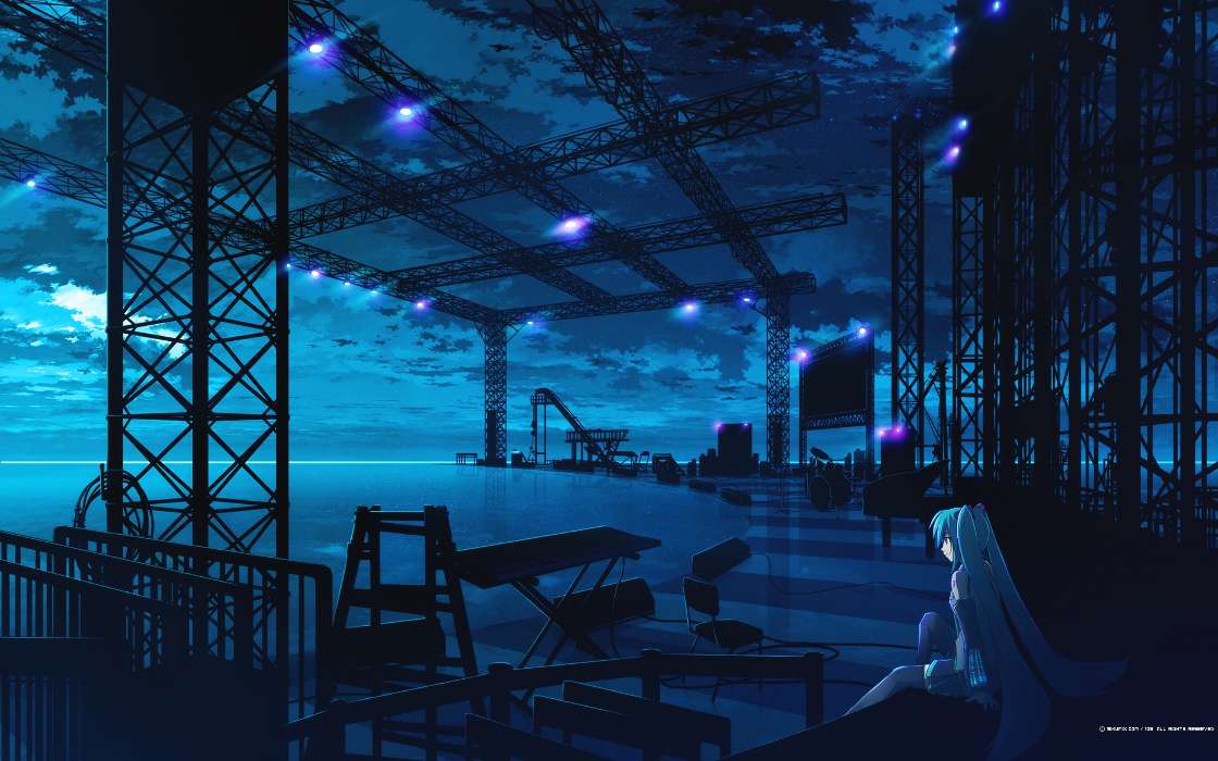 Anime,Paysage,Nuit