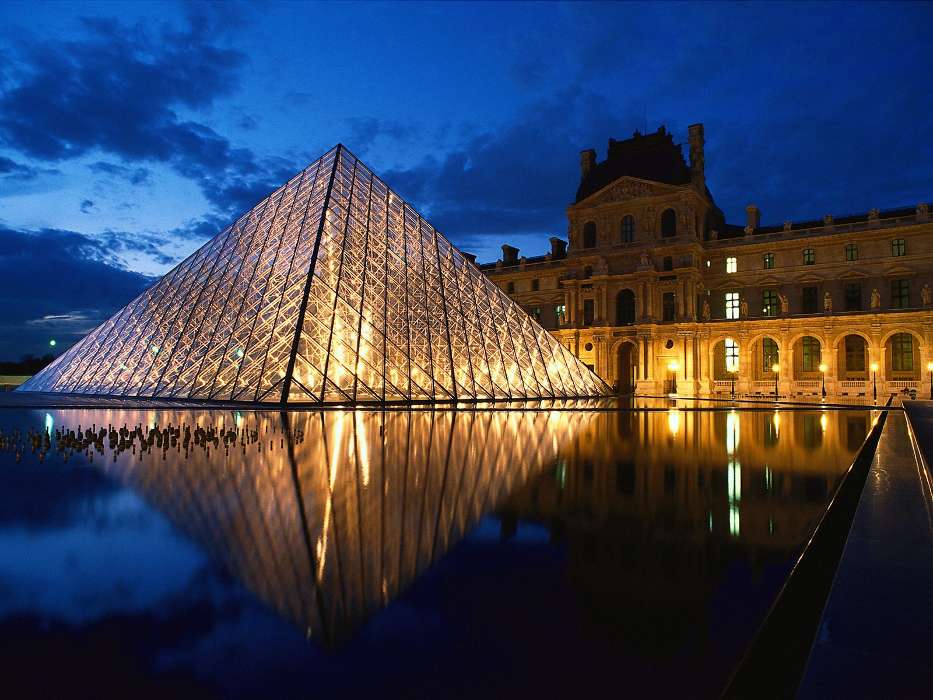 Paysage,Villes,L'architecture,Paris,Louvre