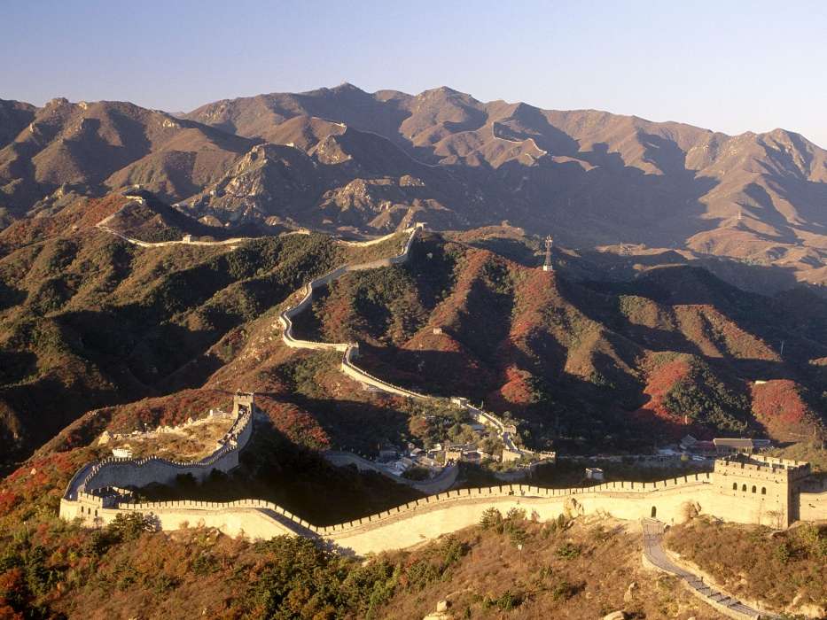 Paysage,Montagnes,L'architecture,La Grande Muraille de Chine