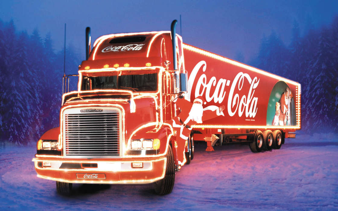 Transports,Voitures,Marques,Hiver,Coca-cola,Camions