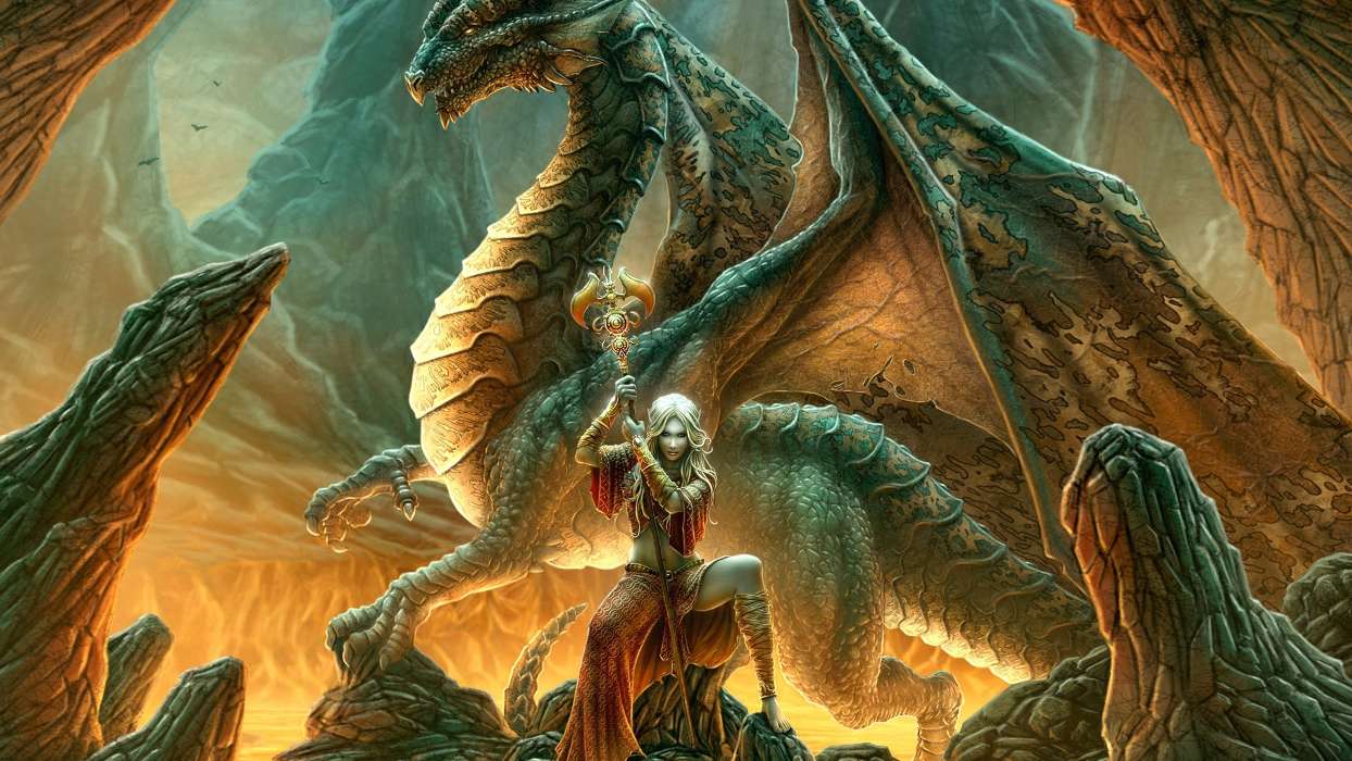 Filles,Fantaisie,Dragons