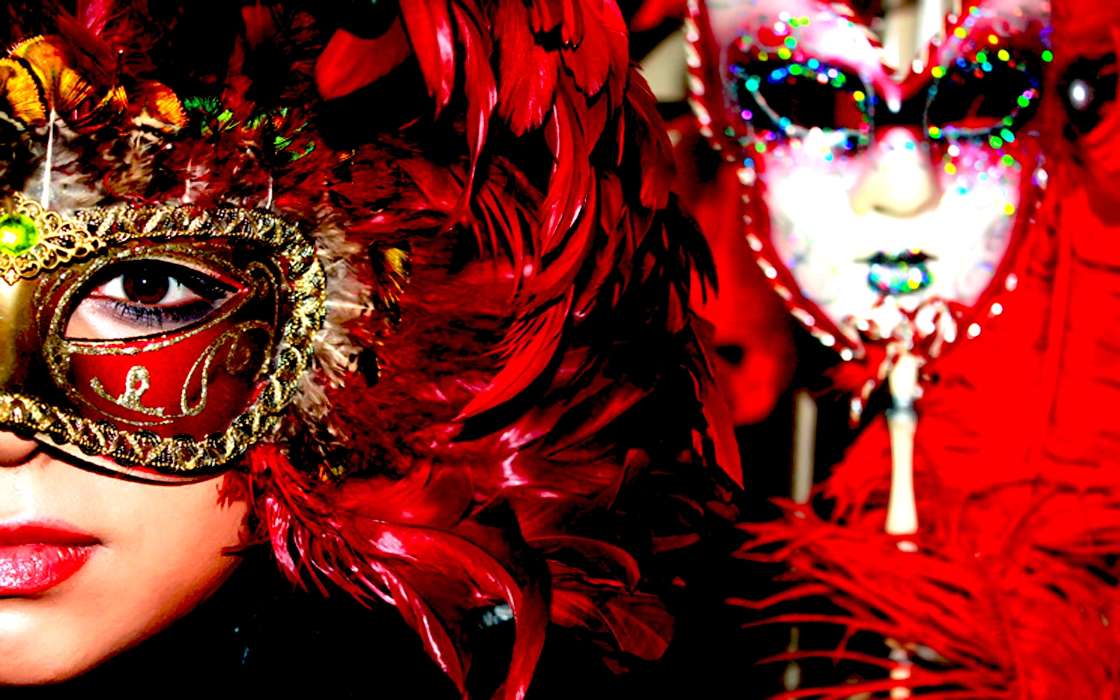 Fêtes,Filles,Masques,Carnavals