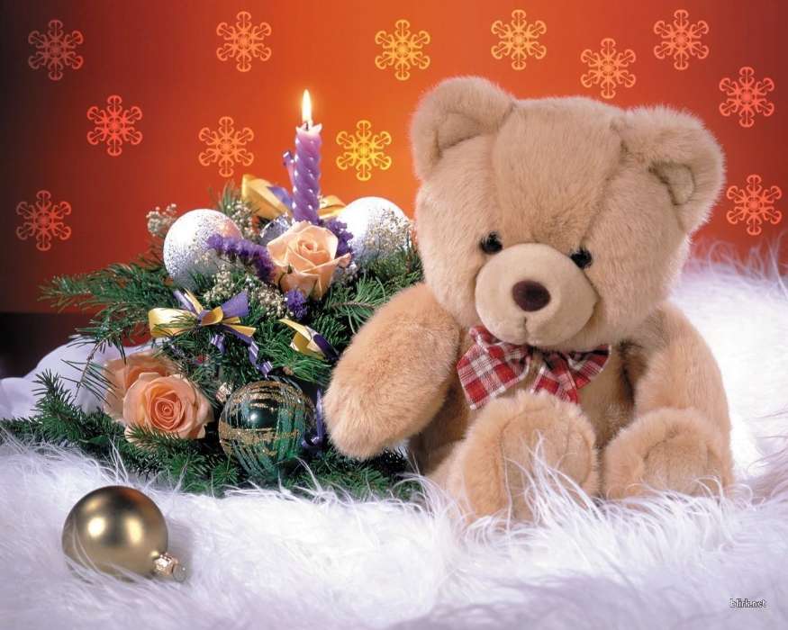 Noël,Bougies,Fêtes,Nouvelle Année,Jouets,Bears