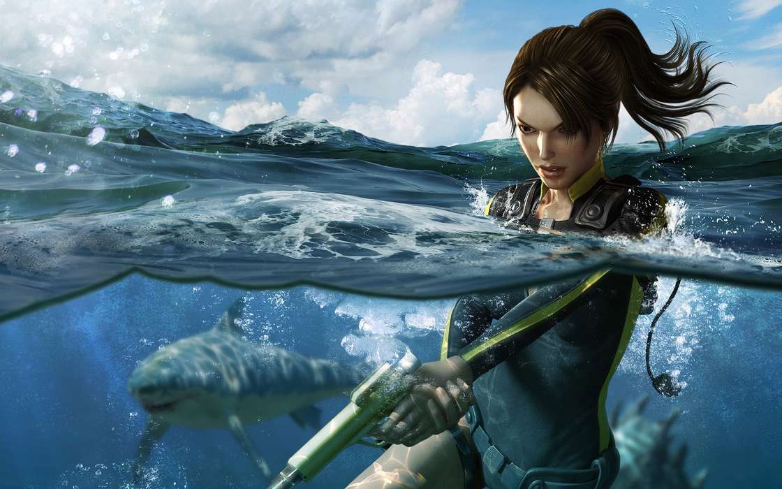 Jeux,Eau,Lara Croft : Tomb Raider