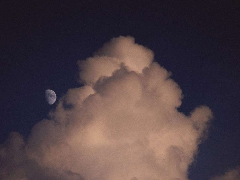 Paysage,Sky,Nuages,Lune