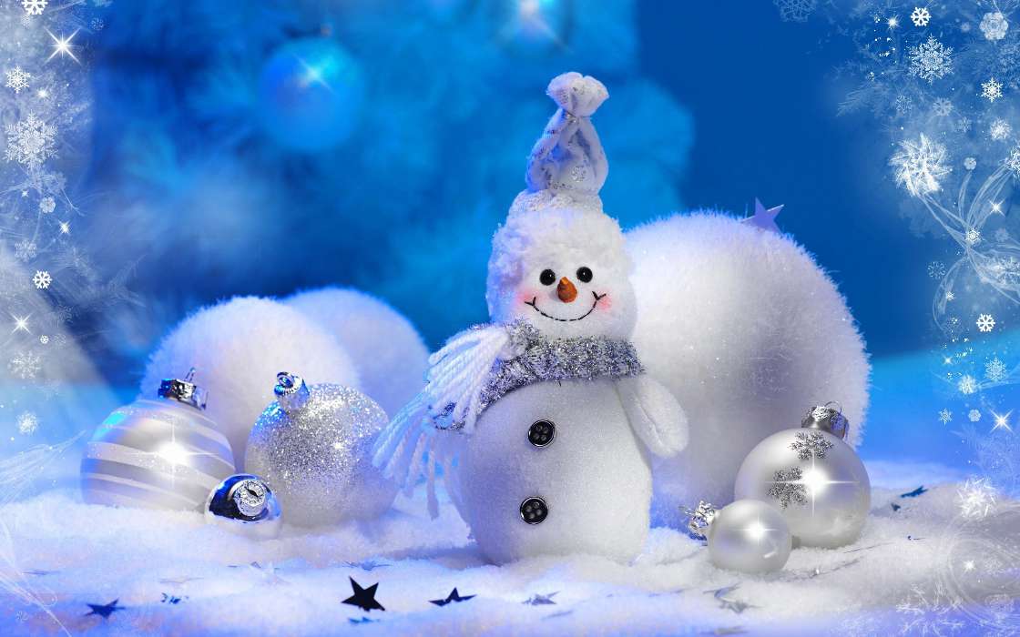 Bonhommes de neige,Nouvelle Année,Fêtes