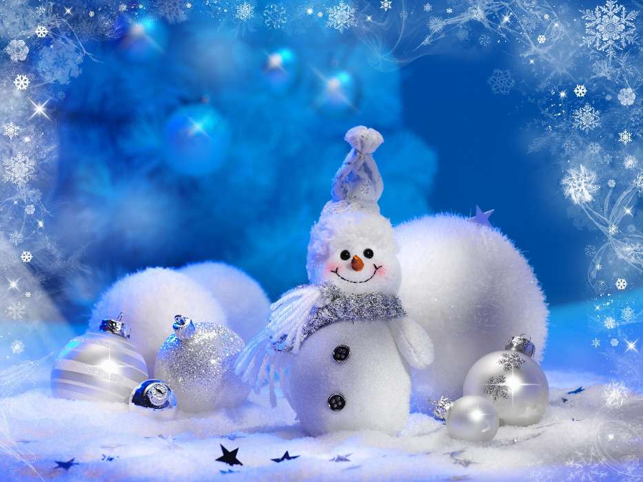 Fêtes,Hiver,Nouvelle Année,Noël,Bonhommes de neige