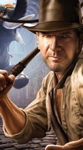 Télécharger une image 360x640 Cinéma,Jeux,Personnes,Acteurs,Hommes,Dessins,Indiana Jones,Harrison Ford pour le portable gratuitement.