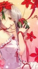 Télécharger une image Anime,Fleurs,Filles pour le portable gratuitement.
