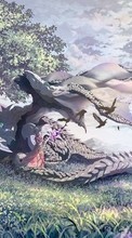 Télécharger une image Anime,Filles,Dragons pour le portable gratuitement.