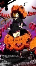 Télécharger une image Anime,Filles,Halloween pour le portable gratuitement.